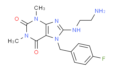 CAS No. 333755-26-3, 8-((2-Aminoethyl)amino)-7-(4-fluorobenzyl)-1,3-dimethyl-1H-purine-2,6(3H,7H)-dione