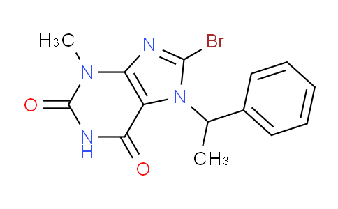 CAS No. 101071-98-1, 8-Bromo-3-methyl-7-(1-phenylethyl)-3,7-dihydro-1H-purine-2,6-dione