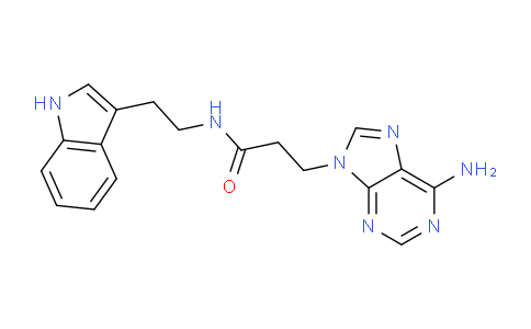 CAS No. 65179-36-4, N-(2-(1H-Indol-3-yl)ethyl)-3-(6-amino-9H-purin-9-yl)propanamide