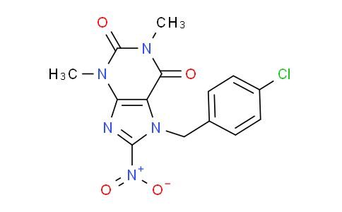 CAS No. 477333-76-9, 7-(4-Chlorobenzyl)-1,3-dimethyl-8-nitro-1H-purine-2,6(3H,7H)-dione