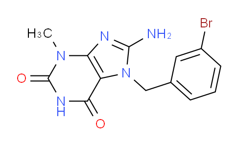 CAS No. 476480-91-8, 8-Amino-7-(3-bromobenzyl)-3-methyl-1H-purine-2,6(3H,7H)-dione