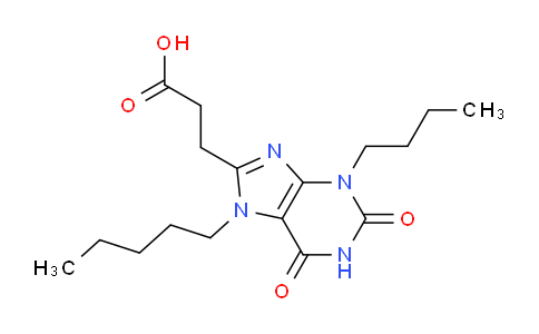 CAS No. 743442-01-5, 3-(3-Butyl-2,6-dioxo-7-pentyl-2,3,6,7-tetrahydro-1H-purin-8-yl)propanoic acid