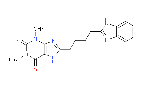 CAS No. 74039-64-8, 8-(4-(1H-Benzo[d]imidazol-2-yl)butyl)-1,3-dimethyl-1H-purine-2,6(3H,7H)-dione