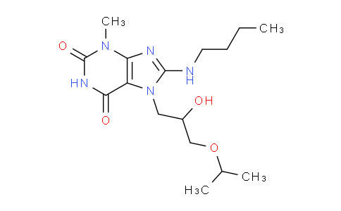 CAS No. 476481-14-8, 8-(Butylamino)-7-(2-hydroxy-3-isopropoxypropyl)-3-methyl-1H-purine-2,6(3H,7H)-dione