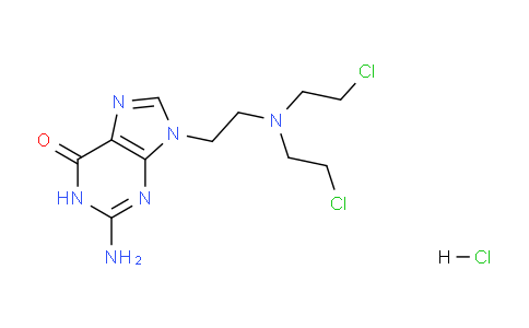 CAS No. 23199-32-8, 2-Amino-9-(2-(bis(2-chloroethyl)amino)ethyl)-1H-purin-6(9H)-one hydrochloride