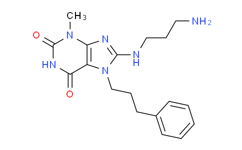 CAS No. 476482-27-6, 8-((3-Aminopropyl)amino)-3-methyl-7-(3-phenylpropyl)-1H-purine-2,6(3H,7H)-dione