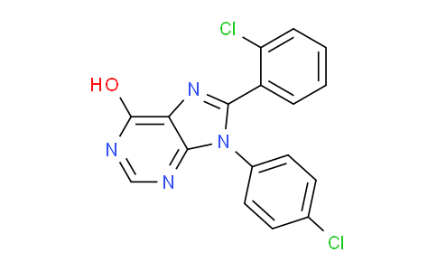 CAS No. 686344-49-0, 8-(2-Chlorophenyl)-9-(4-chlorophenyl)-9H-purin-6-ol