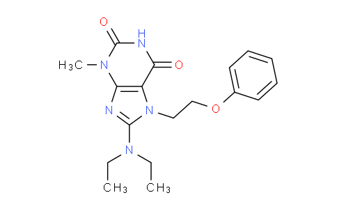CAS No. 105522-58-5, 8-(Diethylamino)-3-methyl-7-(2-phenoxyethyl)-1H-purine-2,6(3H,7H)-dione