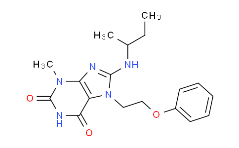 CAS No. 476481-63-7, 8-(sec-Butylamino)-3-methyl-7-(2-phenoxyethyl)-1H-purine-2,6(3H,7H)-dione