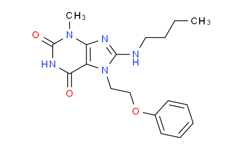 CAS No. 476481-62-6, 8-(Butylamino)-3-methyl-7-(2-phenoxyethyl)-1H-purine-2,6(3H,7H)-dione