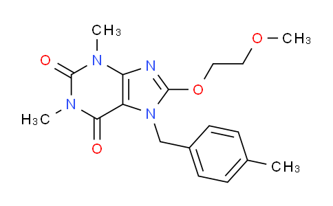 CAS No. 476480-51-0, 8-(2-Methoxyethoxy)-1,3-dimethyl-7-(4-methylbenzyl)-1H-purine-2,6(3H,7H)-dione