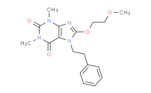 CAS No. 476480-65-6, 8-(2-Methoxyethoxy)-1,3-dimethyl-7-phenethyl-1H-purine-2,6(3H,7H)-dione