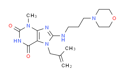 CAS No. 476482-35-6, 3-Methyl-7-(2-methylallyl)-8-((3-morpholinopropyl)amino)-1H-purine-2,6(3H,7H)-dione