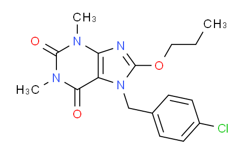 CAS No. 476480-36-1, 7-(4-Chlorobenzyl)-1,3-dimethyl-8-propoxy-1H-purine-2,6(3H,7H)-dione