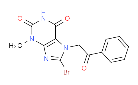 CAS No. 101072-04-2, 8-Bromo-3-methyl-7-(2-oxo-2-phenylethyl)-1H-purine-2,6(3H,7H)-dione