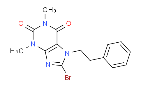 CAS No. 228247-60-7, 8-Bromo-1,3-dimethyl-7-phenethyl-1H-purine-2,6(3H,7H)-dione