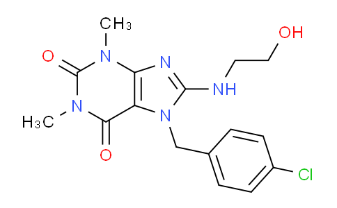 CAS No. 309937-60-8, 7-(4-Chlorobenzyl)-8-((2-hydroxyethyl)amino)-1,3-dimethyl-1H-purine-2,6(3H,7H)-dione