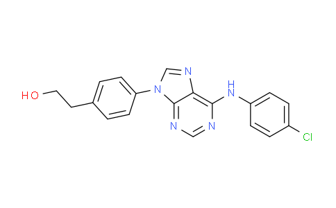 CAS No. 16208-00-7, 2-(4-(6-((4-Chlorophenyl)amino)-9H-purin-9-yl)phenyl)ethanol