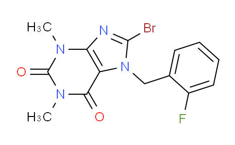 CAS No. 1279218-49-3, 8-Bromo-7-(2-fluorobenzyl)-1,3-dimethyl-1H-purine-2,6(3H,7H)-dione