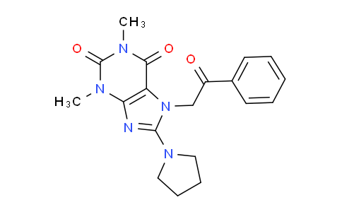 CAS No. 476481-38-6, 1,3-Dimethyl-7-(2-oxo-2-phenylethyl)-8-(pyrrolidin-1-yl)-1H-purine-2,6(3H,7H)-dione