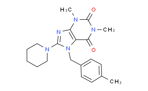 CAS No. 332904-78-6, 1,3-Dimethyl-7-(4-methylbenzyl)-8-(piperidin-1-yl)-1H-purine-2,6(3H,7H)-dione