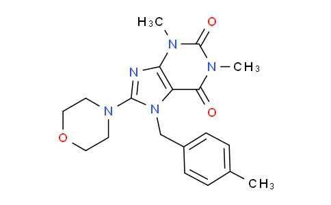 CAS No. 332904-79-7, 1,3-Dimethyl-7-(4-methylbenzyl)-8-morpholino-1H-purine-2,6(3H,7H)-dione