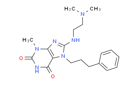 CAS No. 476481-92-2, 8-((2-(Dimethylamino)ethyl)amino)-3-methyl-7-(3-phenylpropyl)-1H-purine-2,6(3H,7H)-dione
