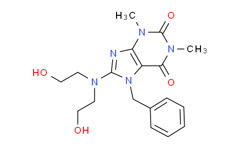CAS No. 376622-29-6, 7-Benzyl-8-(bis(2-hydroxyethyl)amino)-1,3-dimethyl-1H-purine-2,6(3H,7H)-dione
