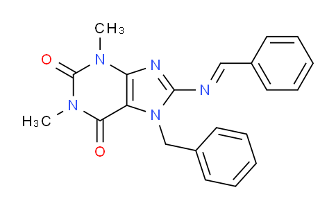 CAS No. 478253-54-2, 7-Benzyl-8-(benzylideneamino)-1,3-dimethyl-1H-purine-2,6(3H,7H)-dione