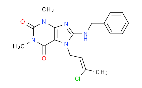 CAS No. 478252-94-7, 8-(Benzylamino)-7-(3-chlorobut-2-en-1-yl)-1,3-dimethyl-1H-purine-2,6(3H,7H)-dione