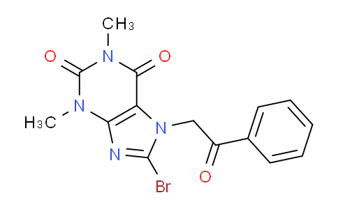 CAS No. 19977-29-8, 8-Bromo-1,3-dimethyl-7-(2-oxo-2-phenylethyl)-1H-purine-2,6(3H,7H)-dione