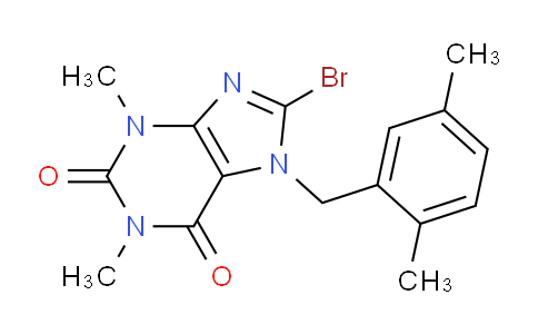 CAS No. 1279204-78-2, 8-Bromo-7-(2,5-dimethylbenzyl)-1,3-dimethyl-1H-purine-2,6(3H,7H)-dione