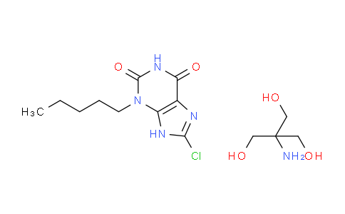 CAS No. 1228650-42-7, 8-Chloro-3-pentyl-1H-purine-2,6(3H,9H)-dione compound with 2-amino-2-(hydroxymethyl)propane-1,3-diol