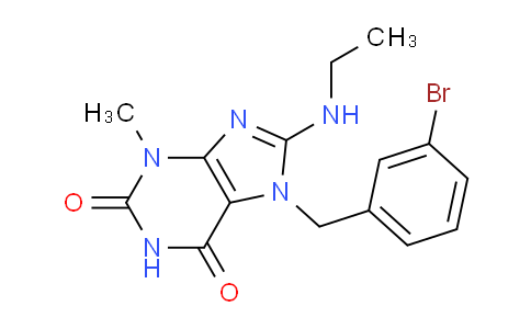 CAS No. 476480-94-1, 7-(3-Bromobenzyl)-8-(ethylamino)-3-methyl-1H-purine-2,6(3H,7H)-dione