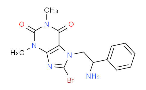 CAS No. 5463-53-6, 7-(2-Amino-2-phenylethyl)-8-bromo-1,3-dimethyl-1H-purine-2,6(3H,7H)-dione