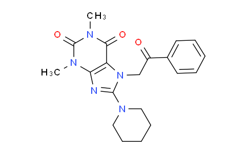 CAS No. 114890-70-9, 1,3-Dimethyl-7-(2-oxo-2-phenylethyl)-8-(piperidin-1-yl)-1H-purine-2,6(3H,7H)-dione