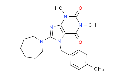 CAS No. 477333-77-0, 8-(Azepan-1-yl)-1,3-dimethyl-7-(4-methylbenzyl)-1H-purine-2,6(3H,7H)-dione