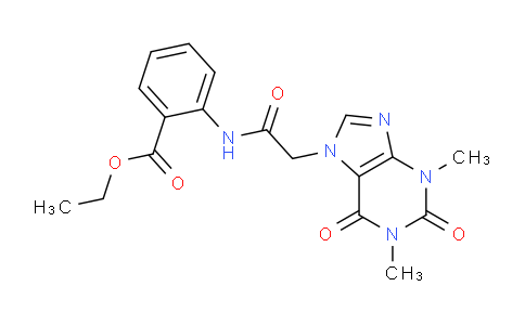 CAS No. 5862-89-5, Ethyl 2-(2-(1,3-dimethyl-2,6-dioxo-2,3-dihydro-1H-purin-7(6H)-yl)acetamido)benzoate