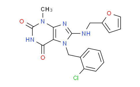 CAS No. 476482-05-0, 7-(2-Chlorobenzyl)-8-((furan-2-ylmethyl)amino)-3-methyl-1H-purine-2,6(3H,7H)-dione