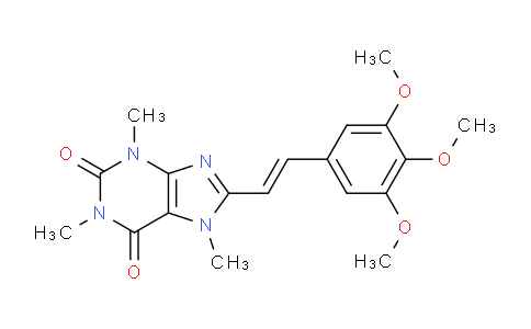 CAS No. 51389-37-8, (E)-1,3,7-Trimethyl-8-(3,4,5-trimethoxystyryl)-1H-purine-2,6(3H,7H)-dione