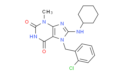 CAS No. 476482-07-2, 7-(2-Chlorobenzyl)-8-(cyclohexylamino)-3-methyl-1H-purine-2,6(3H,7H)-dione