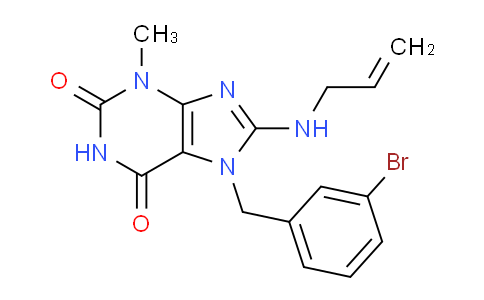 CAS No. 476480-96-3, 8-(Allylamino)-7-(3-bromobenzyl)-3-methyl-1H-purine-2,6(3H,7H)-dione