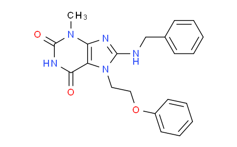 CAS No. 476481-68-2, 8-(Benzylamino)-3-methyl-7-(2-phenoxyethyl)-1H-purine-2,6(3H,7H)-dione