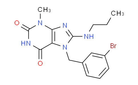 CAS No. 476480-63-4, 7-(3-Bromobenzyl)-3-methyl-8-(propylamino)-1H-purine-2,6(3H,7H)-dione