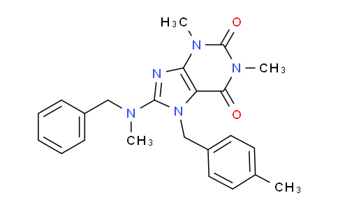 CAS No. 332904-82-2, 8-(Benzyl(methyl)amino)-1,3-dimethyl-7-(4-methylbenzyl)-1H-purine-2,6(3H,7H)-dione