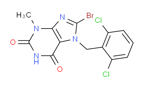 CAS No. 1279203-54-1, 8-Bromo-7-(2,6-dichlorobenzyl)-3-methyl-1H-purine-2,6(3H,7H)-dione