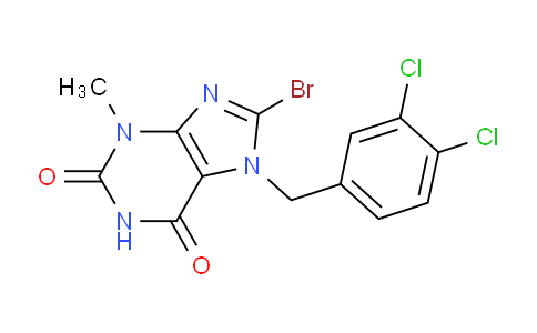 CAS No. 1279210-45-5, 8-Bromo-7-(3,4-dichlorobenzyl)-3-methyl-1H-purine-2,6(3H,7H)-dione