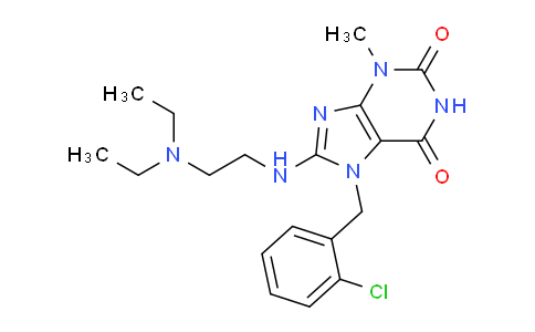 CAS No. 476482-11-8, 7-(2-Chlorobenzyl)-8-((2-(diethylamino)ethyl)amino)-3-methyl-1H-purine-2,6(3H,7H)-dione