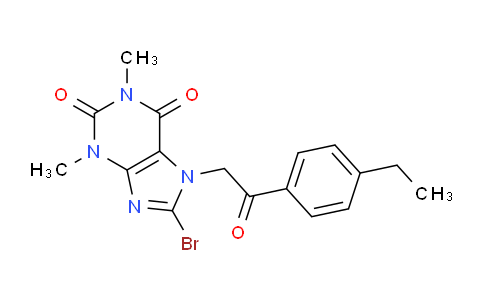 CAS No. 96885-28-8, 8-Bromo-7-(2-(4-ethylphenyl)-2-oxoethyl)-1,3-dimethyl-1H-purine-2,6(3H,7H)-dione