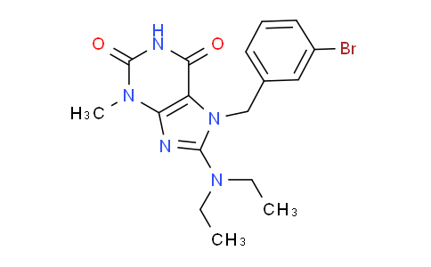 CAS No. 476480-95-2, 7-(3-Bromobenzyl)-8-(diethylamino)-3-methyl-1H-purine-2,6(3H,7H)-dione
